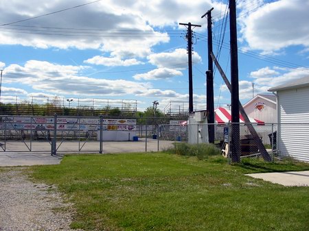 Spartan Speedway (Corrigan Oil Speedway) - Grandstand And Track Photo From Water Winter Wonderland